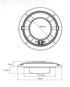 Autobacs M620W 6.5 Inch 2-Way Slim Fit Marine Speakers - White