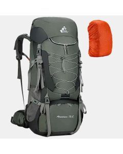 75L Camping Backpack  Waterproof Rucksack Green