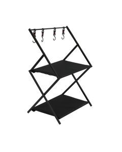 Levede Camping Shelves Portable Organiser Rack Holder Foldable BBQ Picnic Table