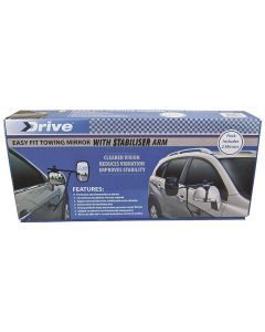 Drive Easy fit Tow Mirror with Stabiliser Arm
