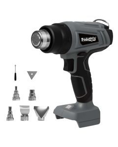 Traderight Heat Gun Kit Battery Operated 21V 500°C Turbo Air Flow with 5 Nozzles