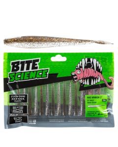 15 Pack of 3 Inch Bite Science Mad Minnow Soft Plastic Lures - UV Smelt