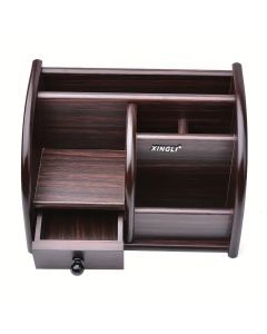 Wooden Desk File Organizer with Drawer