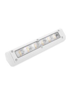Dreamlighting LED Awning Light with Heavy Duty-200mm-White Shell, DC12V, Cool White/Amber