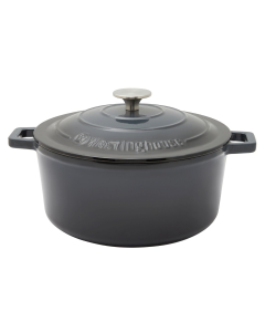 Westinghouse 5L/25cm Cast Iron Round Casserole Pot - Ombre Grey (WHCIPR2502G)
