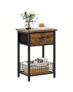 Versatile Bedside Table Organizer - Brown