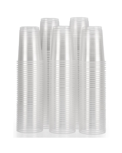 2400x 6oz/180ml Premium Clear Plastic Cups - Extra Strong PET BPA Free (Bulk Pack)