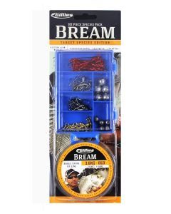 Gillies Bream Tackle Pack - 101 Piece Assorted Tackle Kit With 8lb Fishing Line
