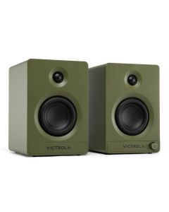 Victrola Tempo Bookshelf Bluetooth Speakers - Green