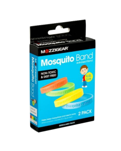 Mozzigear Mosquito Kids Wrist Band Repellent Camping Hiking Non-Toxic Childrens 2pk