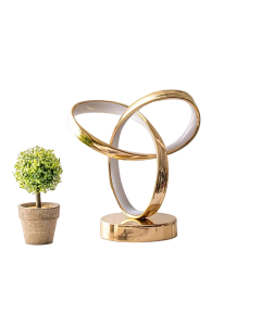 Space-themed USB Bedside Table Lamp - Golden