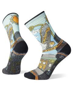 Smartwool Hike Light Cushion Crew Socks Merino Wool Breathable in Charcoal