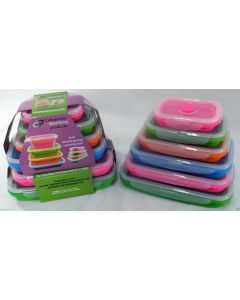 Silicone Rectangle Storage Containers Caravan - Set of 6