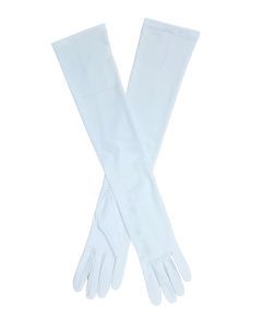 Dents Womens Matt Finish Long Evening Gloves - White