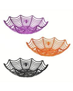 Halloween Candy Baskets Spider Web Plastic Bowls (3pcs)