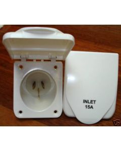 AUSTRALIAN RV 15AMP POWER INLET WHITE