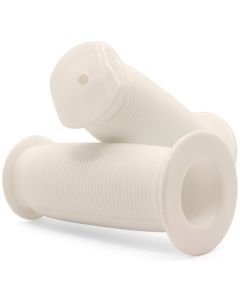 Bikelane 80mm Kids Bike Mushroom Handlebar Grip Pair (White)