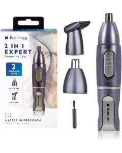 2 in 1 Waterproof Nose Hair Trimmer Portable Remover Eyebrow Clippers Cordless