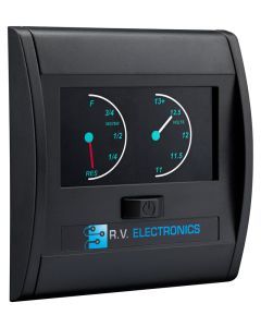 Black Single LCD Water Tank Level Indicator 1 x Water, 1 x Voltmeter Gauge LCD0189