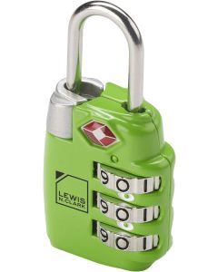 1x Lewis N Clark TSA Approved Combination Lock Travel Luggage Padlock - Green