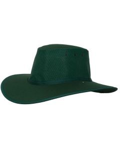 Bilby Breeze Lightweight Bottle Green Wide Brim Hat with Ventilated Mesh Gusset
