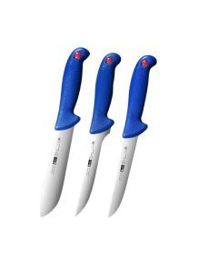 3-Piece Stainless Steel Boning Knife Set Precision Kitchen Knives Blue
