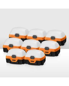 San Hima 8X Led Camping Lights Amber White Rechargeable w/ Lithium Battery