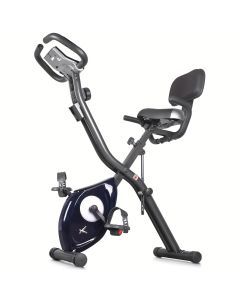 Ultra-Quiet Foldable X-Bike with Heart Rate Monitor & LCD Display(Blue)