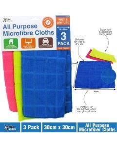 All Purpose Microfiber Cloths 3 Pack