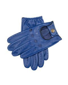 Dents Mens Classic Leather Driving Gloves in Royal/Black
