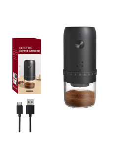 1800mAh Electric Coffee Grinder 40 Level Adjustable Burr Grinder Black