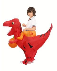 Dinosaur Halloween Costume with Pumpkin