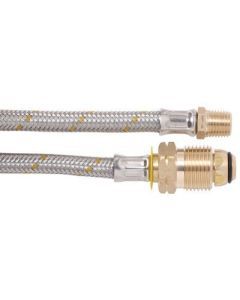 6mm SS Pigtail 1/4" MNPT x POL 450mm