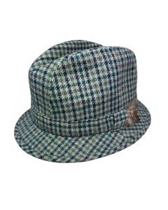 Failsworth Norfolk Mixed Fibre Drop Brim Hat - MADE IN UK - Green/Brown