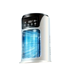 Stay Fresh With Our Portable Smart Fan Featuring 7 Ambient Led Lights