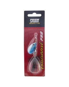 3.5gm Green/Silver Tsunami Prism Spinner Lure with Black Feather