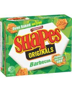 Arnott's Shapes Barbecue Cracker Biscuits 175g - Product of Australia (Fresh Batch)
