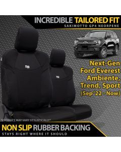 Ford Next-Gen Everest Ambiente, Trend & Sport Neoprene 2x Front Row Seat Covers