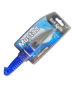 3.5 Inch Mustad Stainless Steel Bait Knife with Serrated Fish Scraper