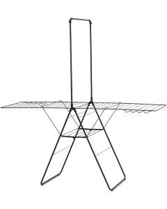 BRABANTIA 25m HangOn Drying Rack - Black (Clothing Airing Rack w/ Horse Stand)