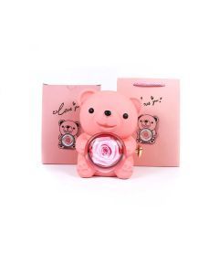 Eternal Rose Teddy Bear Jewelry Box Gift