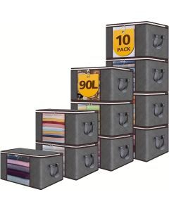 Clothes Storage Bags for Underbed Organization (10-Pack)