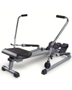Foldable Rowing Machine with LCD Monitor - Fitness Trainer(Grey)