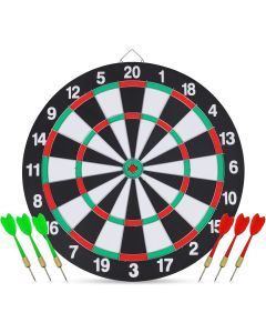 15" Dartboard with Steel Darts (Professional Competition & Party Game)