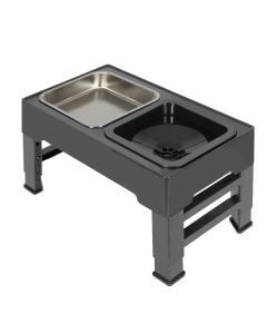 Pawz Elevated Pet Feeder 4 Height Adjustable Dog Stainless-Steel Non-Slip Bowl