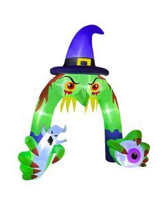 Halloween Inflatable Giant Witch Arch with LED Lights