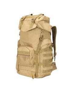 60L Tactical Camping Backpack Waterproof Khaki