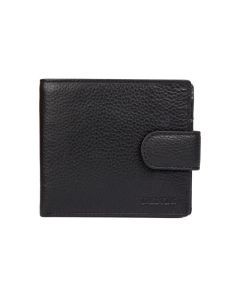Dents RFID Pebble Grain Billfold Press Stud Wallet - Black