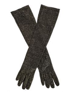 Dents Womens Elbow Length Mesh Gloves in Gold