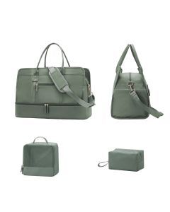 Luggage Travel Bag with Clothes and Toiletry Bag (Green)
